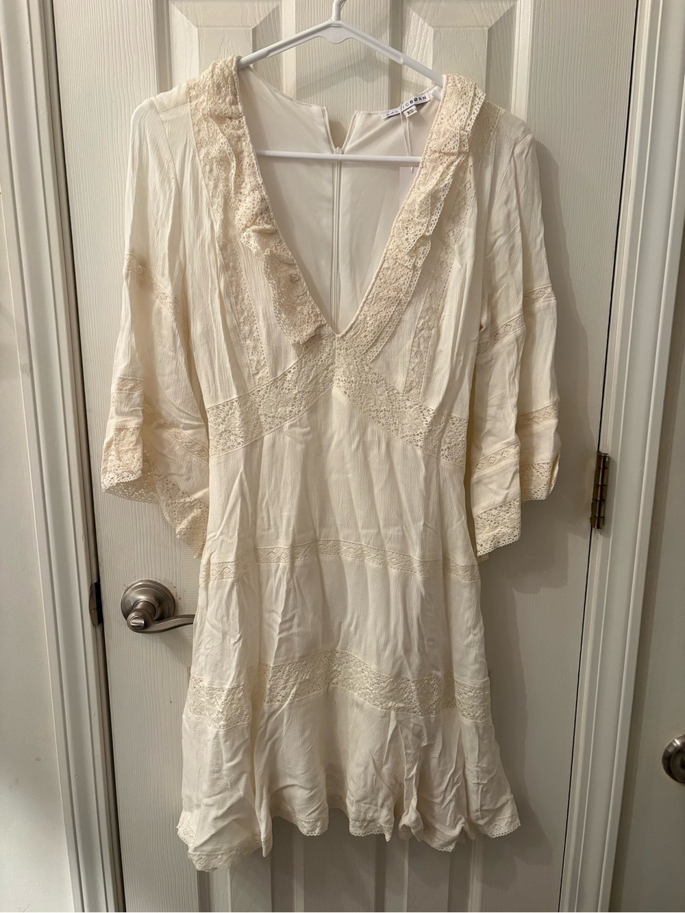 Baltic Born Cream Lace-Trim Dress